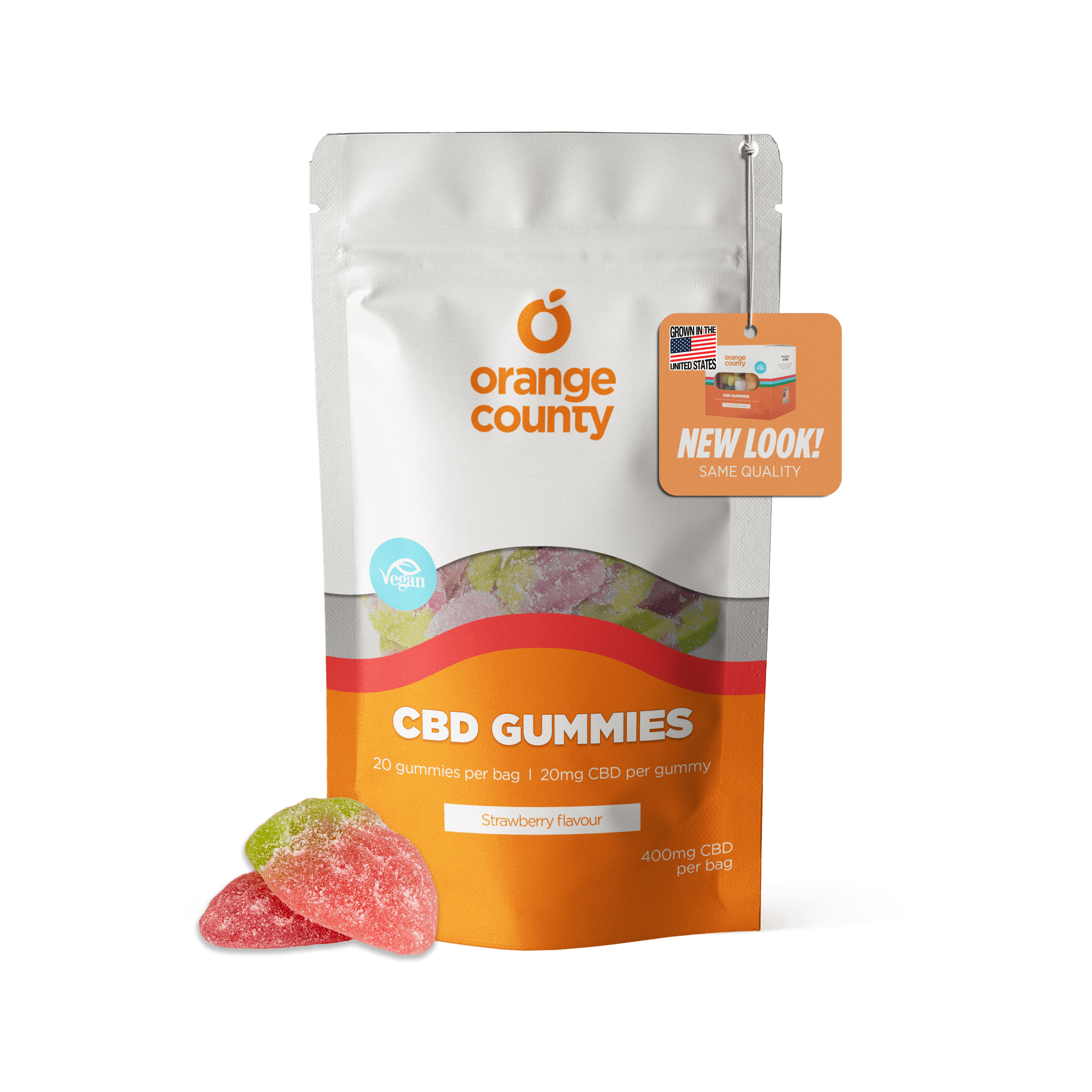 Orange County CBD Gummies 400mg — Strawberries