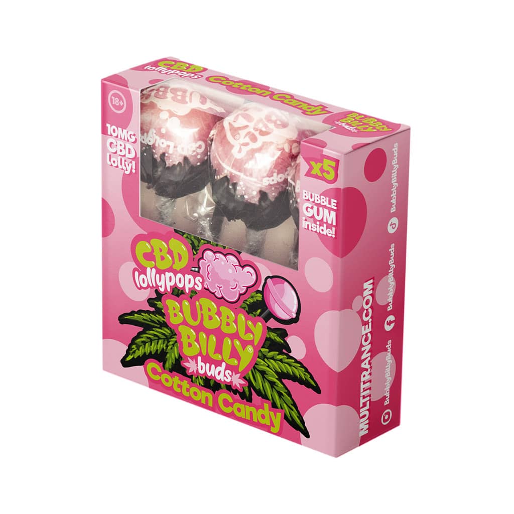 Multitrance Bubbly Billy Buds CBD Cola Kiss Lollypops (5 pcs)