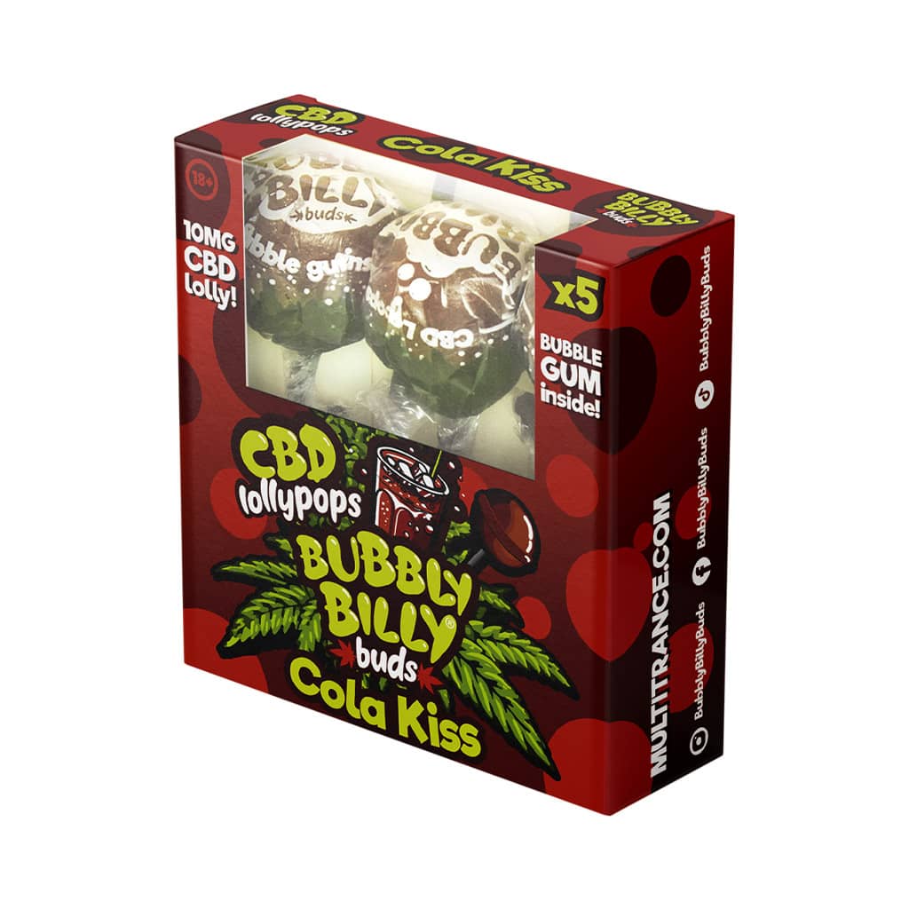 Multitrance Bubbly Billy Buds CBD Blue Raspberry Lollypops (5 pcs)