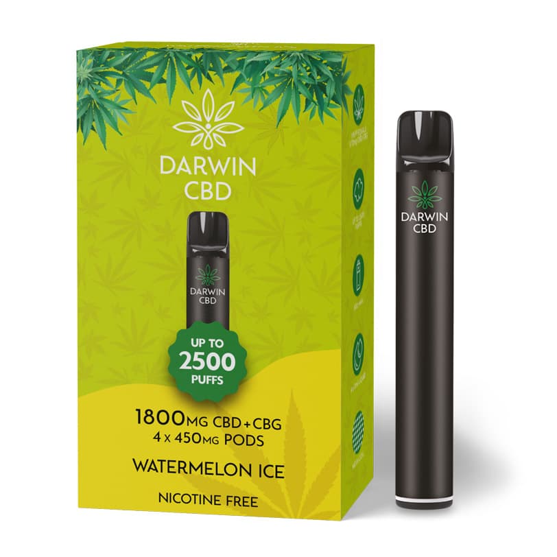 Darwin CBD+CBG 1800mg Prefilled Pod Kit — Watermelon Ice