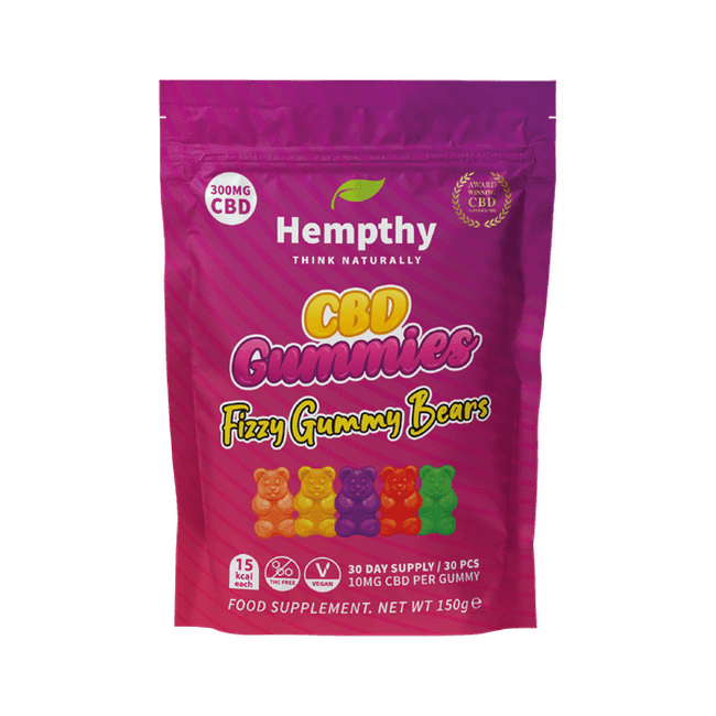 Hempthy CBD Fizzy Gummy Bears 300mg