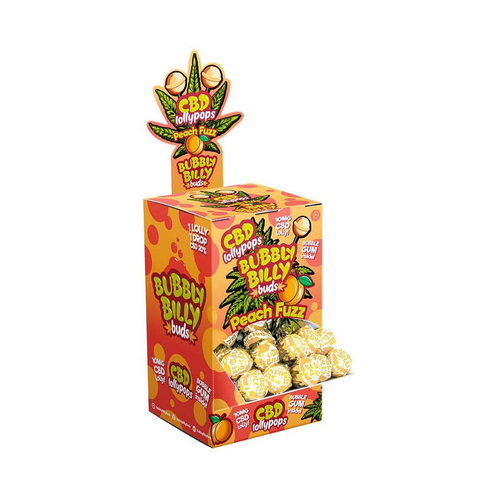 Multitrance Bubbly Billy Buds CBD Lollipops — Box of 100