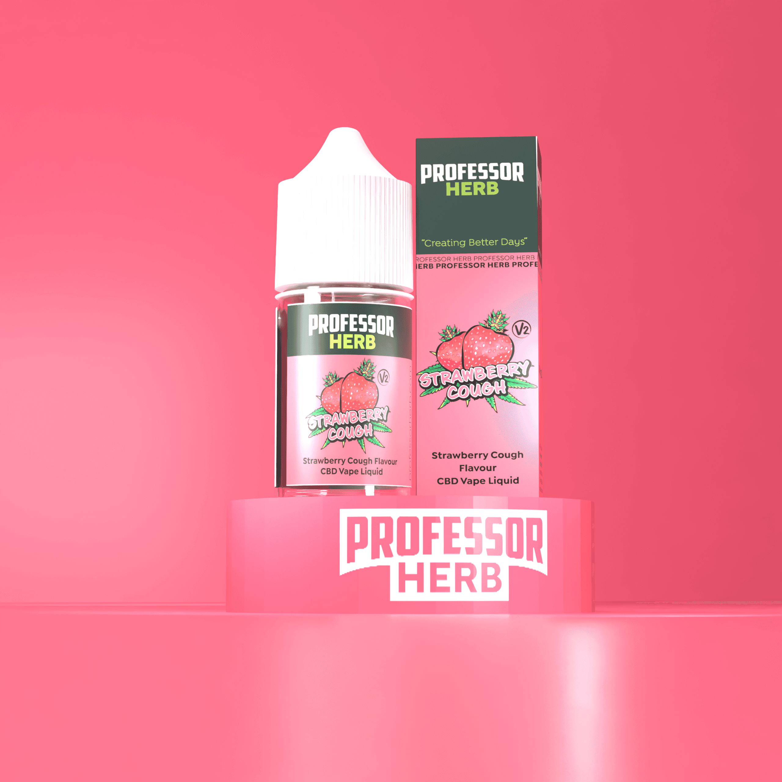 Professor Herb CBD Vape Liquid 1000mg/30ml V2 — Strawberry Cough