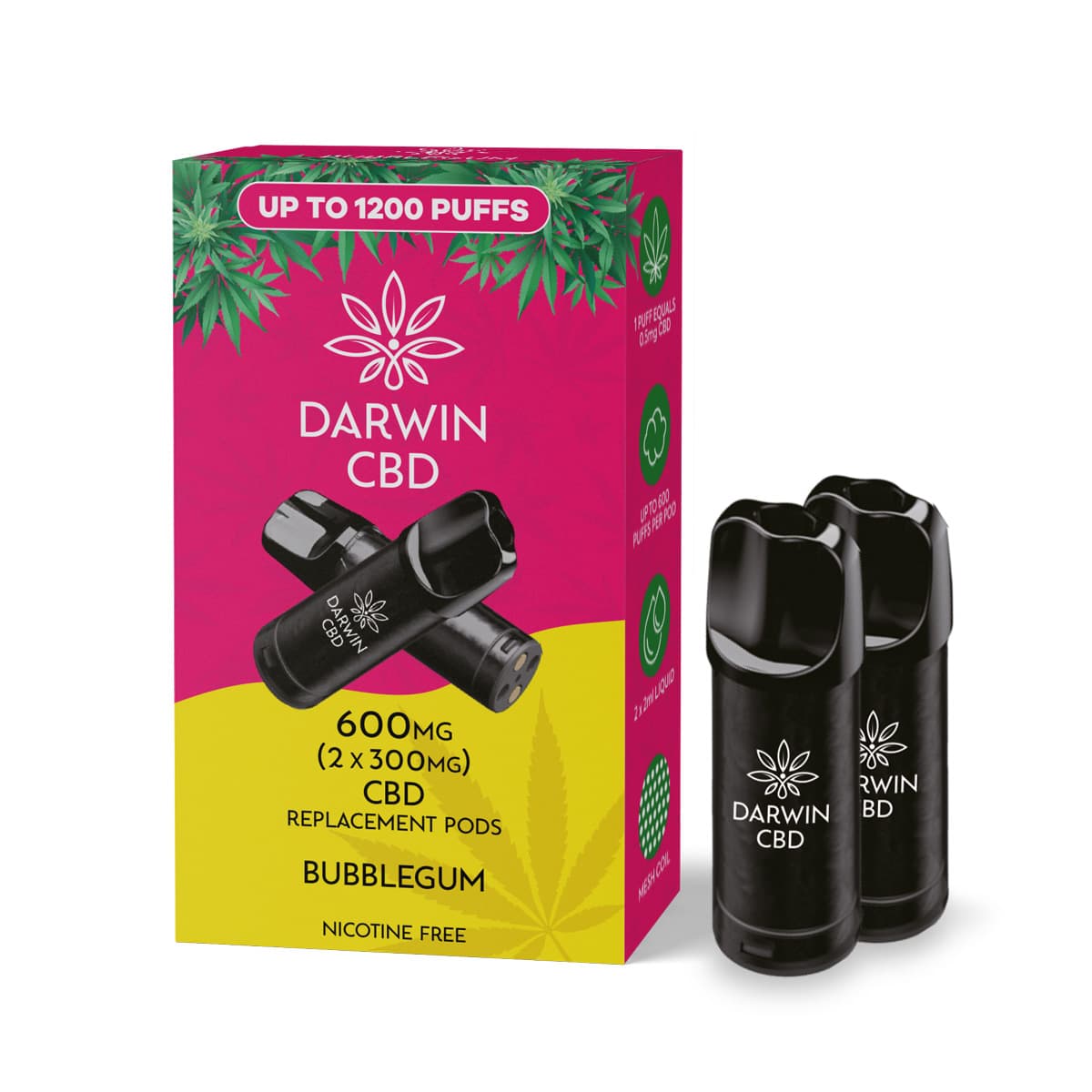 Darwin CBD 600mg (2 x 300mg) Prefilled Pod