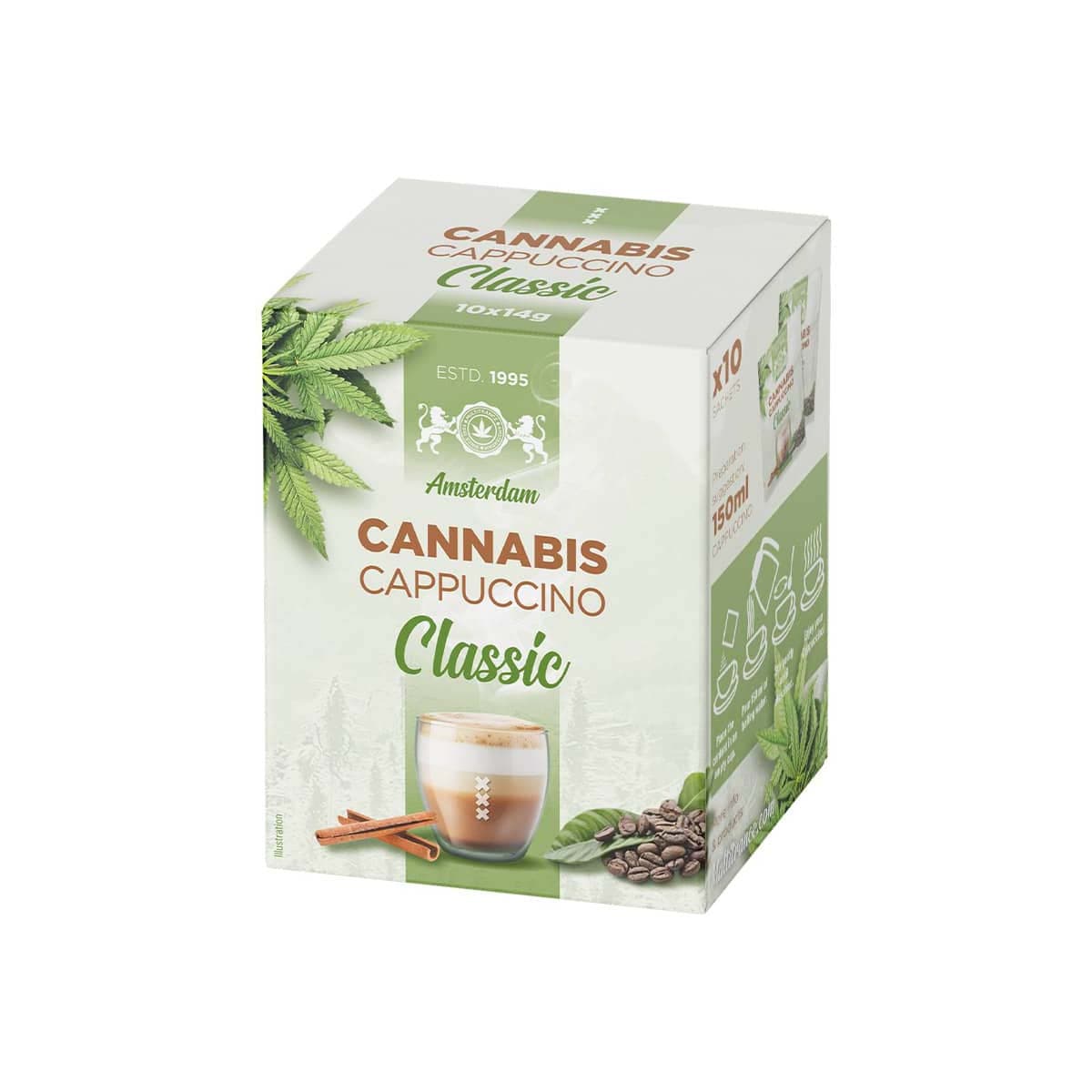 Multitrance Cannabis Coffee Instant Cappuccino (10 Sachets) — Classic -