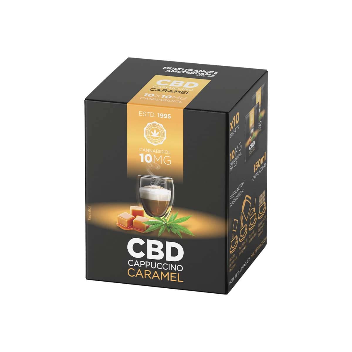 Multitrance Hemp CBD Coffee Instant Cappuccino 10mg (10 Sachets)