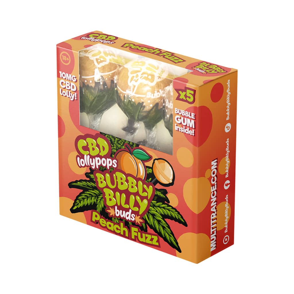 Multitrance Bubbly Billy Buds CBD Lollipops: (5 Pack Gift Box)