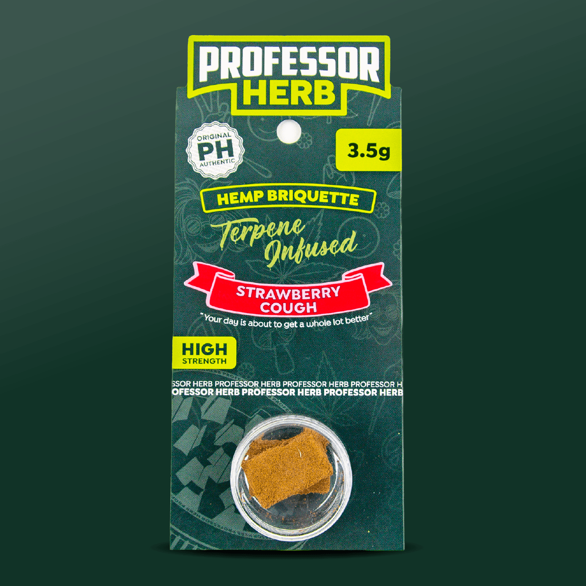 Professor Herb Hemp Briquette Hash 3.5g — Strawberry Cough
