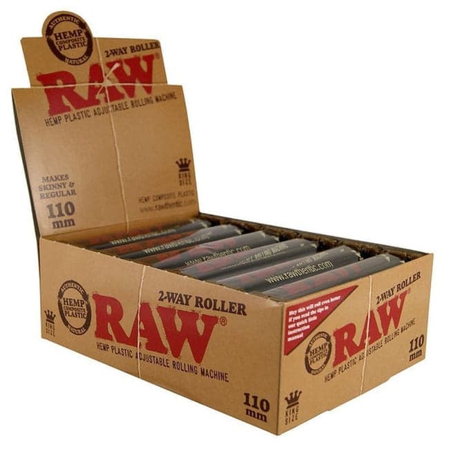RAW Hemp Plastic Rolling Machine 110mm — Box of 12