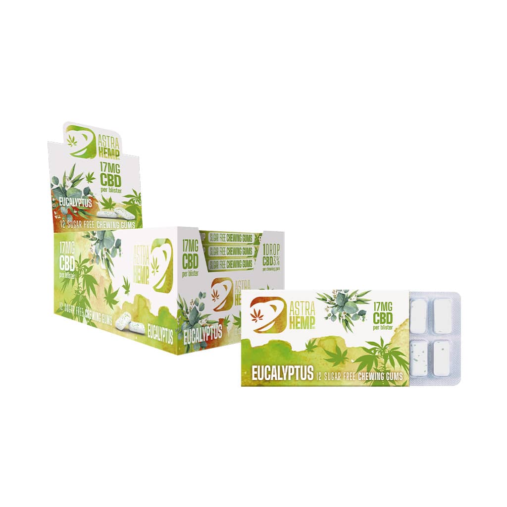 Astra Hemp CBD Chewing Gum Blister Packs 17mg — Box of 24