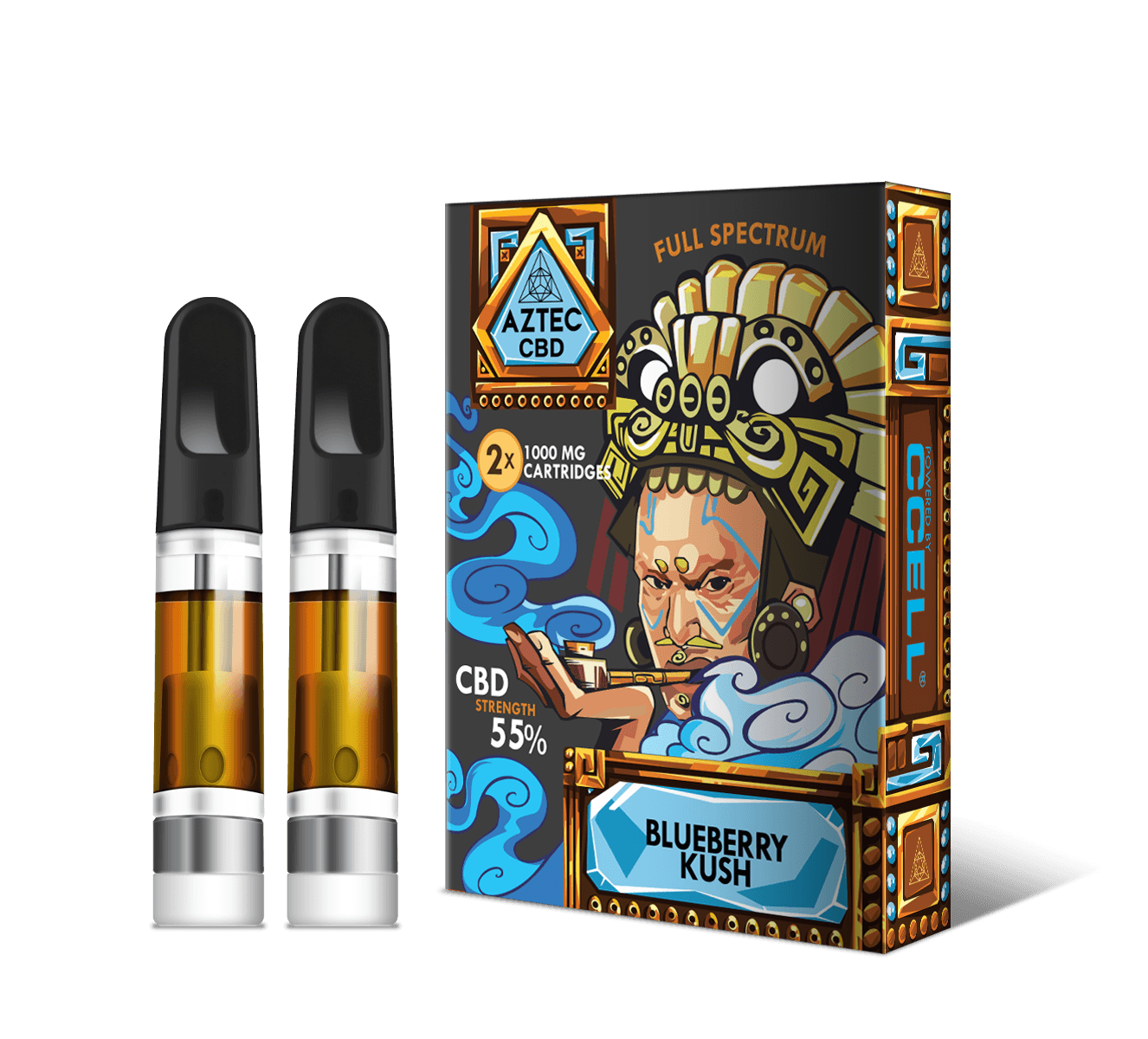 Aztec 55% CBD Cartridges-2 Pack