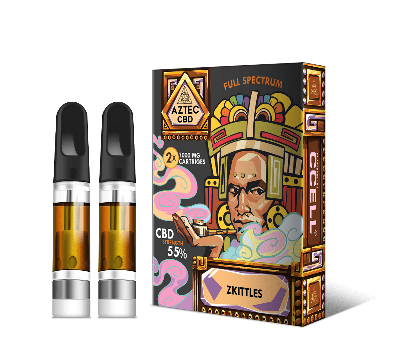 Aztec 55% CBD Cartridges-2 Pack — Zkittlez
