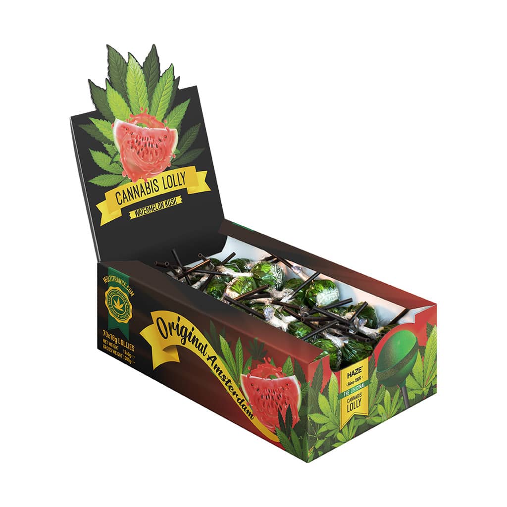 Multitrance Haze Lollipops — Box of 70 — Watermelon Kush
