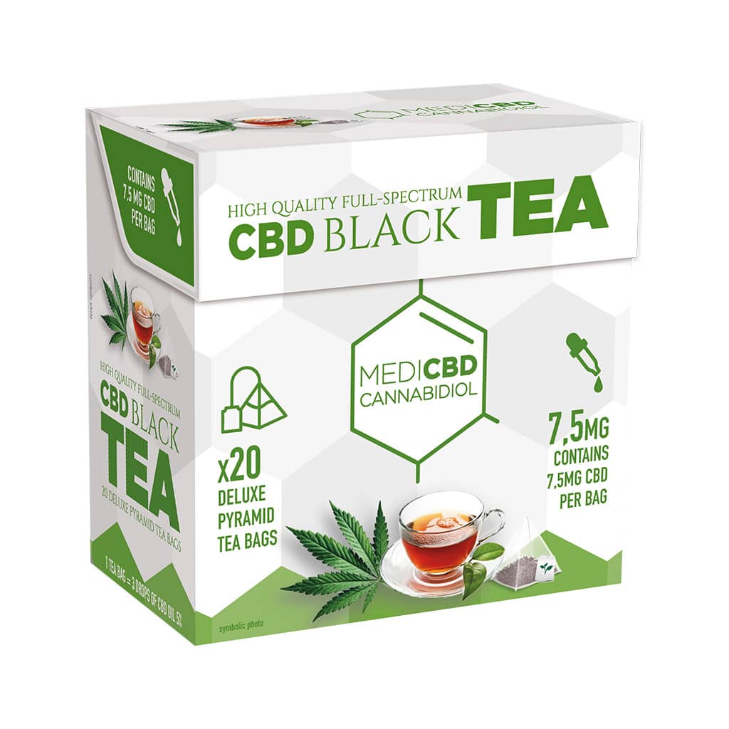 MediCBD CBD Tea Pyramid Bags 150mg (20 Pack) — Black Tea