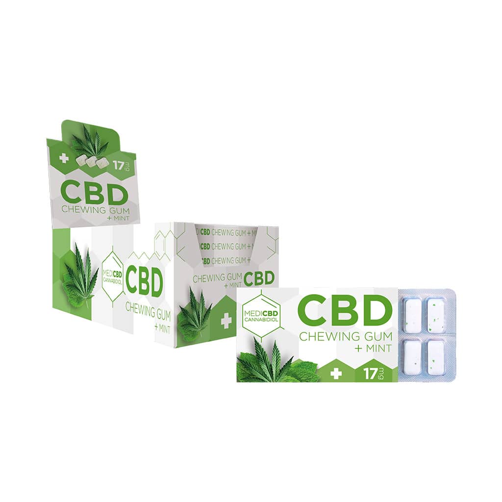 MediCBD CBD Mint Chewing Gum 17mg — Box of 24