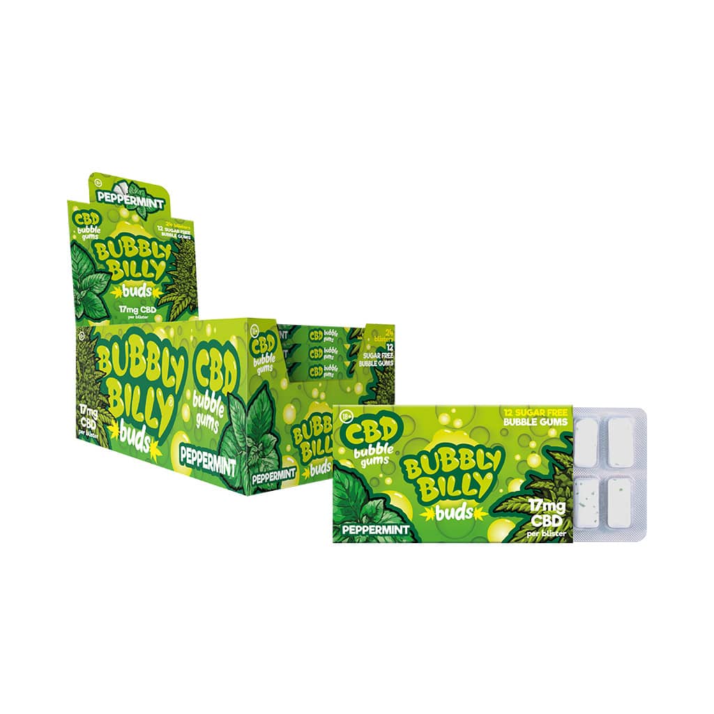 Multitrance Bubbly Billy Bud's CBD Chewing Gum 17mg — Box of 24