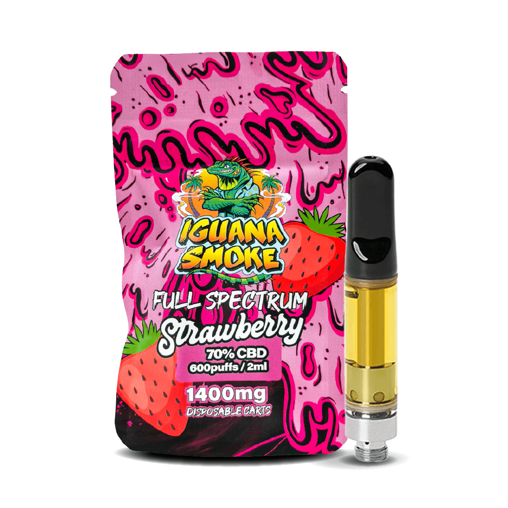 Iguana Smoke CBD Vape Cartridge 2ml 1400mg — Strawberry