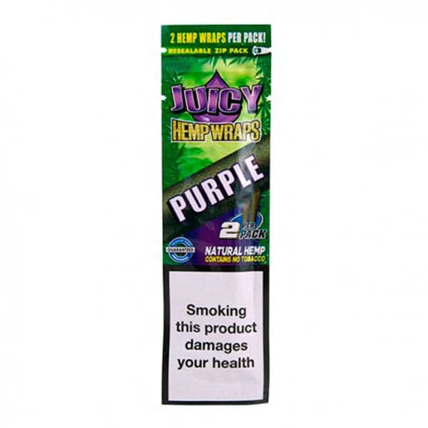 Juicy Jay's Hemp Double Wraps — Box of 25 — Purple - 2 Wraps