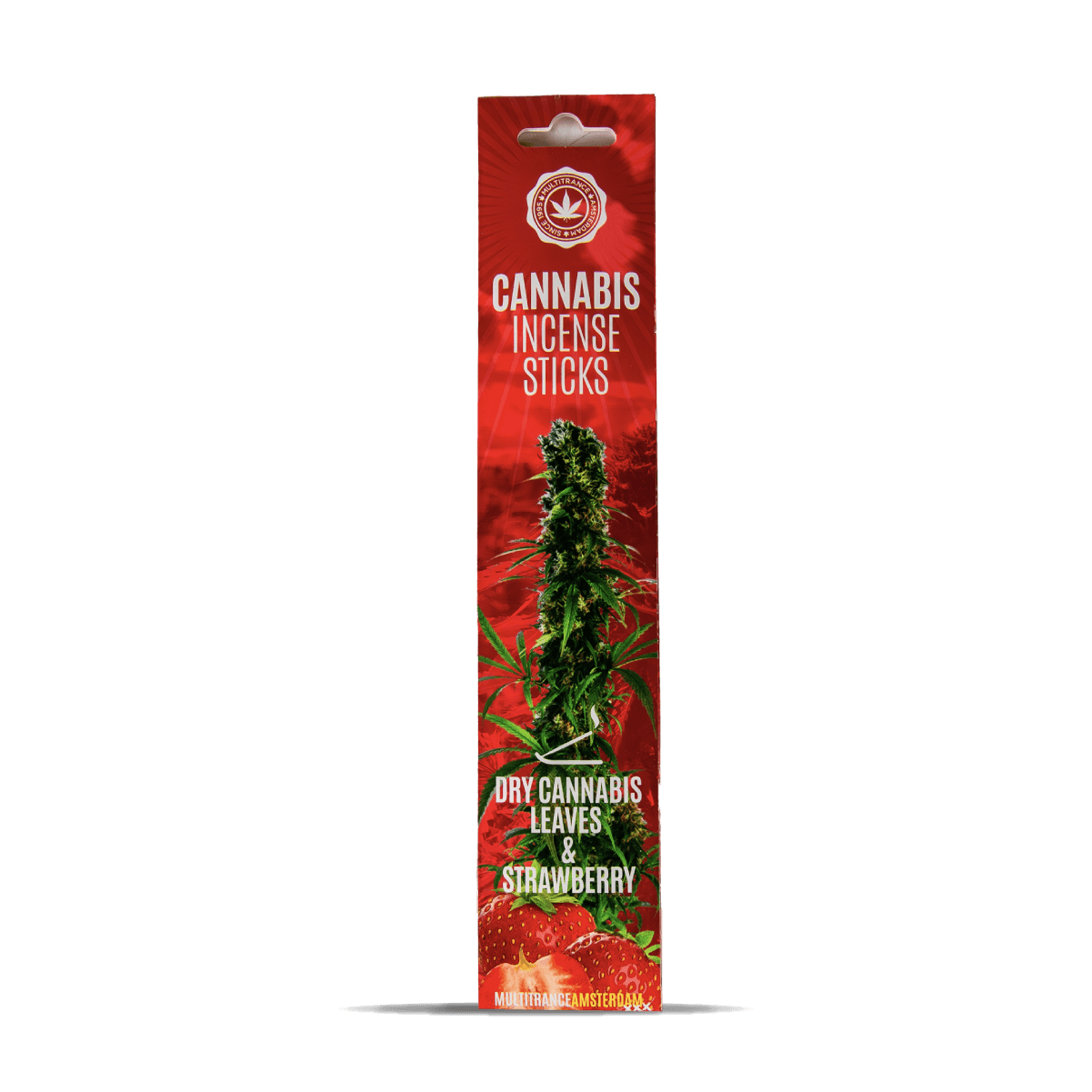Multitrance Cannabis Incense Sticks Dry Cannabis & — Pack of 6 — Strawberry