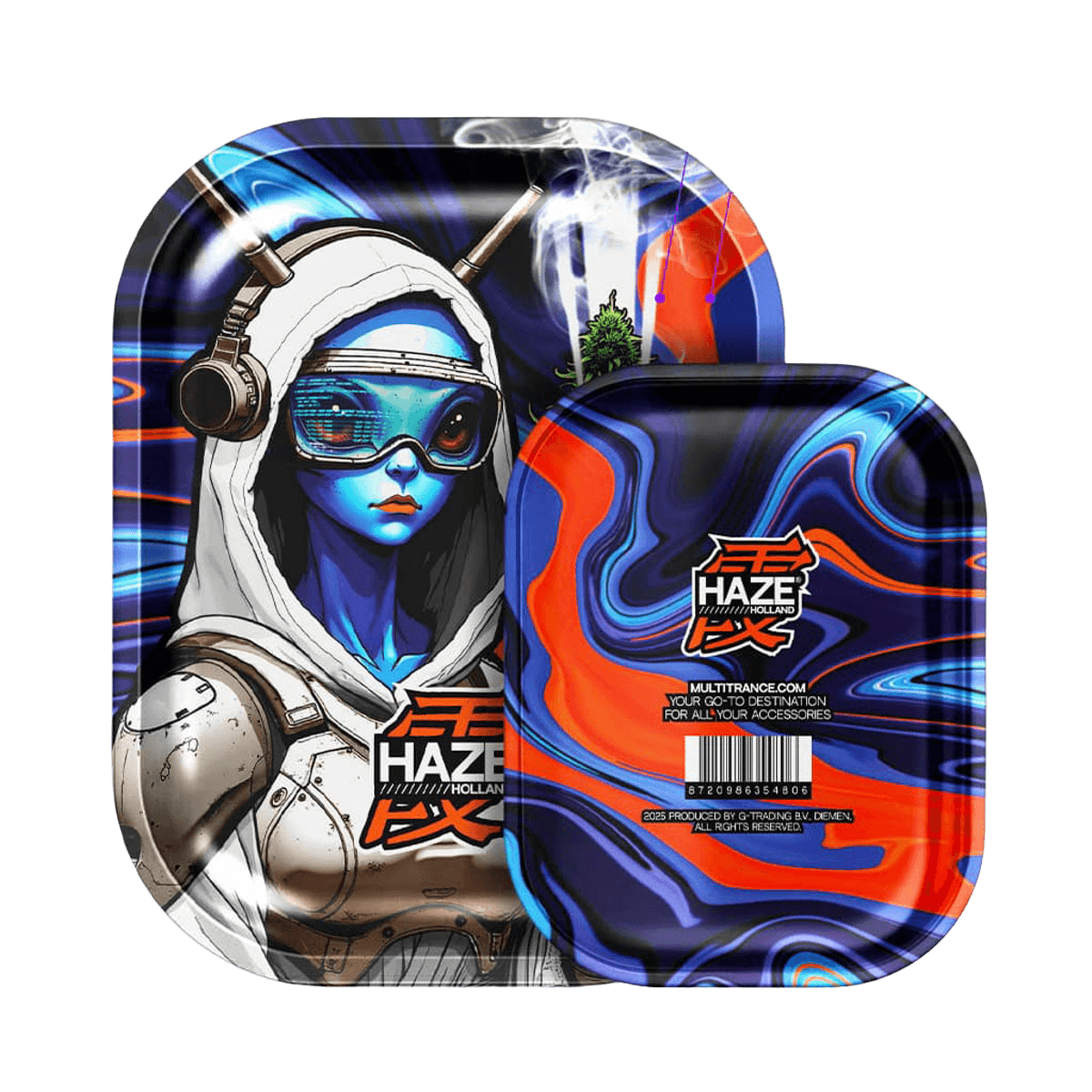 Multitrance Haze Holland: Ganja Wars - Small Rolling Tray — Weed Wizard