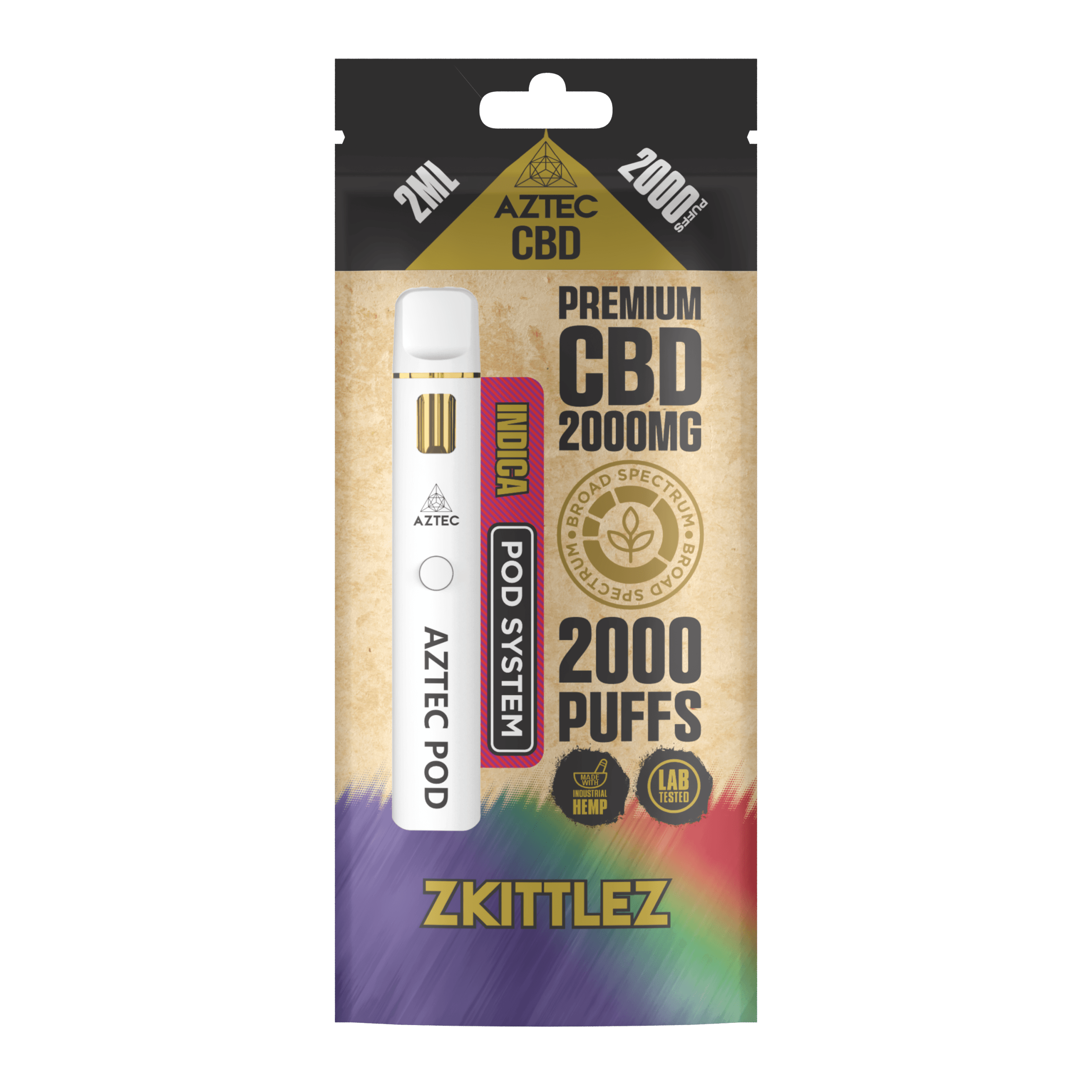 Aztec CBD Premium CBD Pod System 2000mg 2ml — Zkittlez